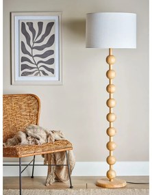 Lampa stojąca w naturalnym kolorze z tekstylnym kloszem (wysokość 154,5 cm) Giacoma – Bloomingville