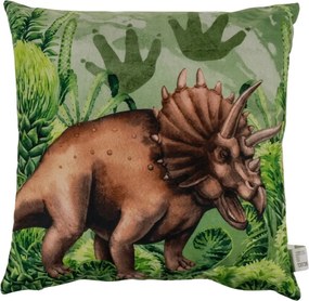 Poduszka dekoracyjna TRICERATOPS 40x40 cm, zielona