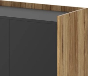 Komoda biurowa Smart Hubertus dąb pradawny / czarny mat