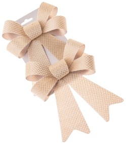 Zestaw świątecznych kokardek 14 x 20 cm, kremowy, 2 szt., 14 cm