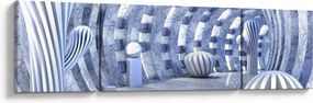 Obraz - abstrakcja 3D (170x50 cm)