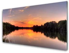 Panel Szklany Jezioro Las Krajobraz