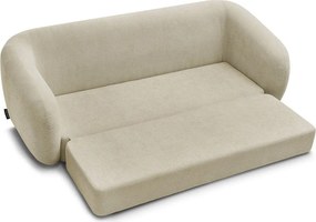 Szarobrązowa rozkładana sofa z tkaniny szenilowej 228 cm Neyo – Bobochic Paris