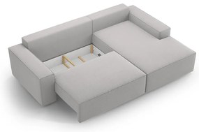 Jasnoszary rozkładany narożnik (prawostronny) Jodie – Micadoni Home