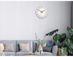 Zegar na ścianę nowoczesny efektowny okrągły cichy do kuchni salonu pokoju