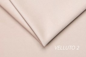 Łóżko sypialniane Nicole 140x200 - beżowy welwet Velluto 2 / nogi czarne
