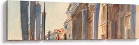 Obraz - John Singer Sargent, Gondola Moorings on the Grand Canal, reprodukcje (170x50 cm)