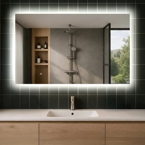 Lustro łazienkowe LED prostokątne na wymiar 50x50-200x100 cm, podświetlenie 3000/4500/7000K - Artforma LED61