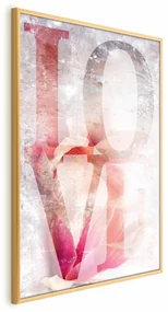 Plakat Miłość magnolii 40x60 cm z ramą złotą bez marginesu ARTGEIST B