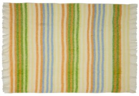 Żółty/zielony koc z mieszanki wełny 140x200 cm Loom – Hübsch