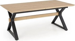 Stół rozkładany HENRY 180(300)x100 dąb naturalny/czarny