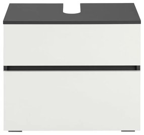 Biało-antracytowa szafka pod umywalkę 60x55 cm Wisla – Støraa