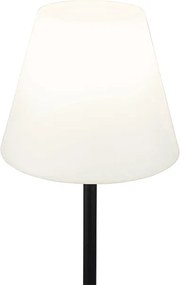 Lampa podłogowa zewnętrzna czarna z białym kloszem 35 cm IP65 - Virginia