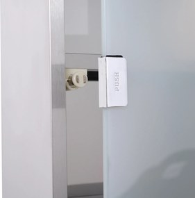 HOMCOM Szafka Medyczna Wisząca 4 Półki Zamykana na Leki Stal Nierdzewna Szer 30xGł 12xWys 60cm Srebrna | Aosom PL