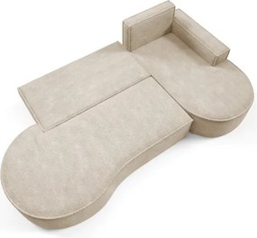 Narożnik MOLLY Prawostronny z funkcją spania, wolnostojący tkanina ABRIAMO 03 Beżowy