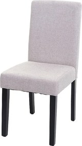 Krzesło do jadalni Littau,  kremowo-beżowy, ciemne nogi