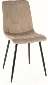 Krzesło tapicerowane ALAN VELVET beżowe