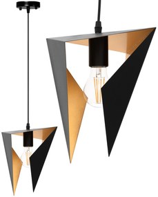 LAMPA SUFITOWA TRÓJKĄTNA GEOMETRYCZNA APP253-1CP CZARNA