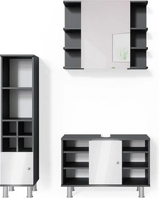 Zestaw mebli łazienkowych antracyt 60x32x54 fynn