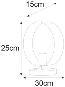 Czarna industrialna lampa stołowa - S904-Fox