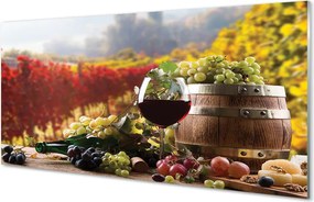 Szklany Panel Jesienny Wieczór przy Winie