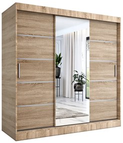 Szafa przesuwna 200 cm dąb sonoma - Marmos 6X