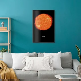Plakat Słońce 21x30 cm z ramą czarną bez marginesu ARTGEIST B