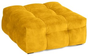 Żółty aksamitny puf Windsor &amp; Co Sofas Vesta