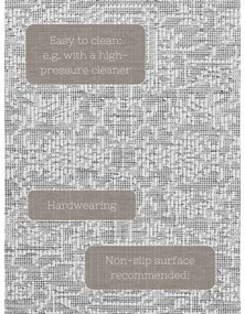 Chodnik odpowiedni na zewnątrz w szaro-śmietankowym kolorze 80x250 cm Duet Kona – NORTHRUGS