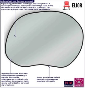 Lustro z oświetleniem ledowym 80x57 cm G3-C77