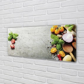 Obraz canvas na ścianę Klasyczne Przyprawy i Cebula