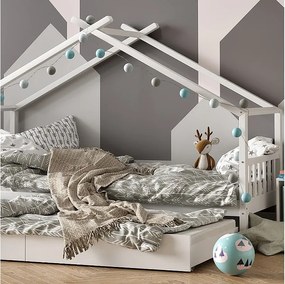 Łóżko domowe biały 208x97x148 design