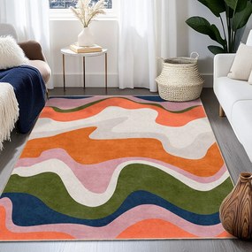 Pomarańczowy chodnik odpowiedni do prania 80x200 cm Squiggly Orange – Mila Home