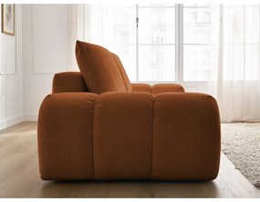 Sofa z tkaniny szenilowej w kolorze terakoty 278 cm Everest – Bobochic Paris