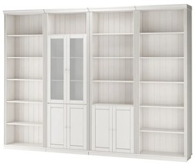 Biały regał z litego drewna sosnowego 370x223 cm Anita – Støraa