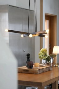 Czarna metalowa lampa wisząca Stack – Markslöjd