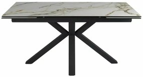 Stół rozkładany COLUMBUS CERAMIC 160(240)x90 biały/czarny mat SIGNAL