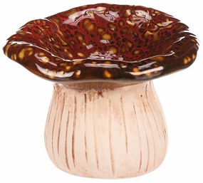 Ceramiczna miska do picia Grzyb tygrysi, 17 x 12 x17 cm, ceramika