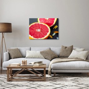 Obraz na szkle pokrojonych grejpfrutów (70x50 cm)