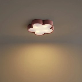 Dziecięca lampa sufitowa różowo-biała - Lucille