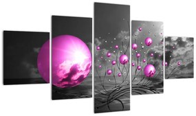 Obraz różowych kul (125x70 cm)