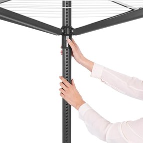 Antracytowa ogrodowa suszarka na pranie 50 m Lift-O-Matic – Brabantia