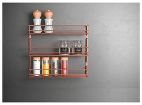 3-poziomowa półka wisząca na przyprawy w kolorze miedzi Metaltex