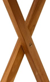 DIVERO okrągły stolik wykonany z drewna tekowego, Ø 80 cm