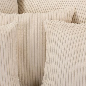 Kremowy sztruksowy narożnik (lewostronny) Ariella – Ropez