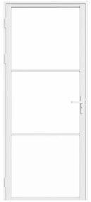 Odwracalne drzwi aluminiowo-szklane – 204 x 83 cm – Białe – MASERU