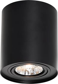 Nowoczesny plafon z reflektorami czarny obrotowy i pochylny AR70 - Rondoo Up