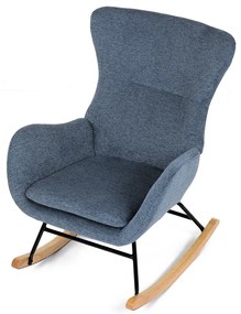 Fotel bujany BLUE2, niebieski