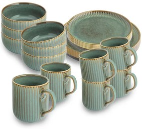 Altom Porcelanowy płytki talerz Reactive Sage, 26cm