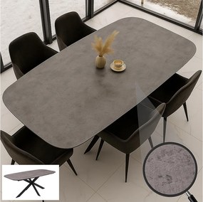 Stół do jadalni MCW-O56, szary wygląd kamienia